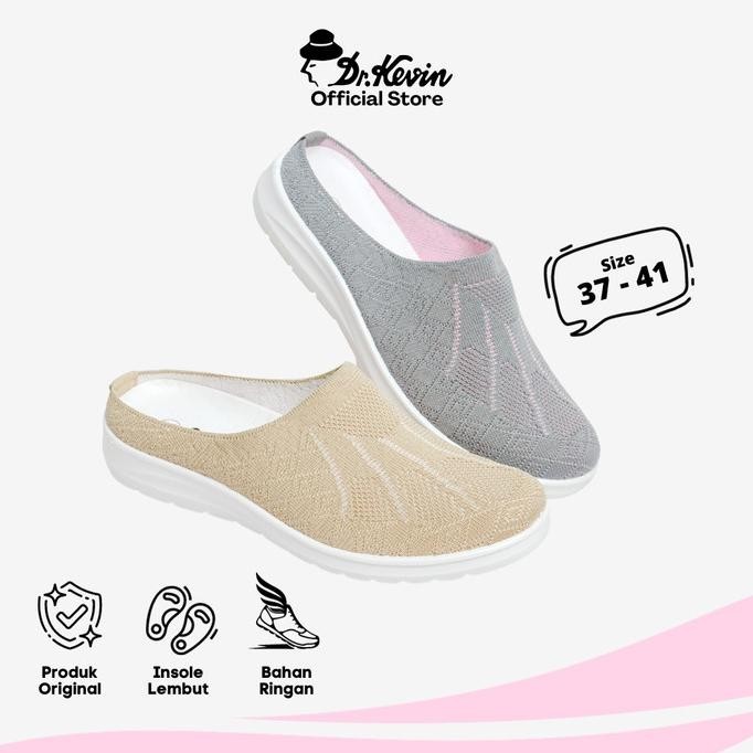 Dr. Kevin Sepatu Sandal Wanita Women Sneakers Slip On Flyknit 579-001