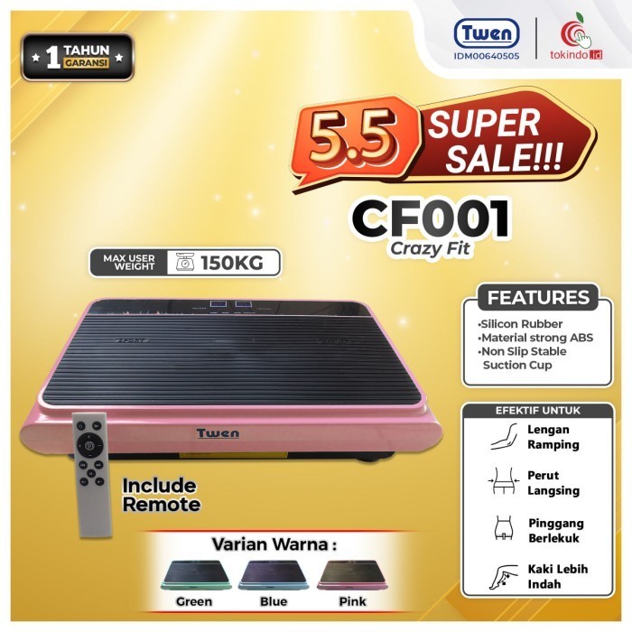 Terbaru Crazy Fit Twen Cf001 With Port Usb / Alat Olahraga Pelangsing Tubuh Promo Terlaris