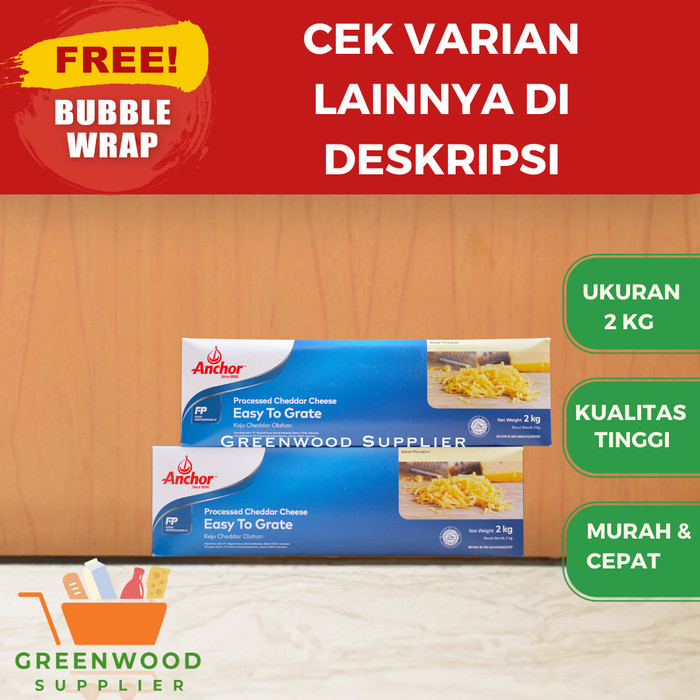 

Brom [Karton] Anchor Cheddar Cheese Etg / Easy To Grate - 2Kg [Ekspedisi]