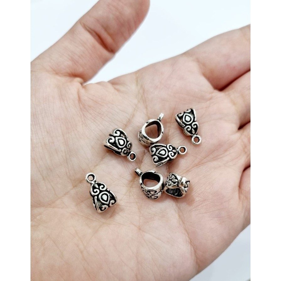 

$$$$] Tibetan Bail Metal Spacer Beads Konektor Liontin Kalung DIY