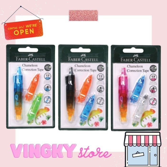 

Correction Tape / Tipe-Ex Kertas Chameleon + 2 Refill Bar Faber Castel