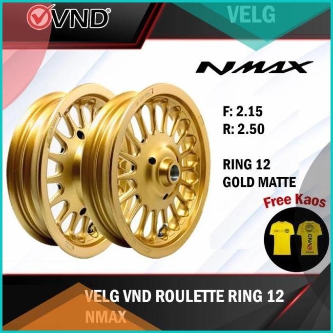 VELG VND ROULETTE RING 12 YAMAHA NMAX GOLD MATTE 13m4yZ4 limited stock