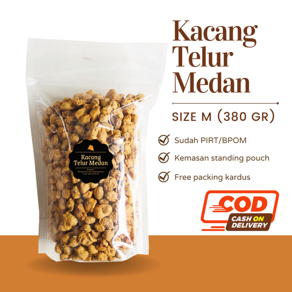 

[DELISH SNACKS] Kacang Telur Medan (M) 380gr / Snack Cemilan / Camilan Jajanan Kacang-Kacangan