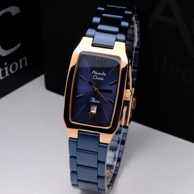 ALEXANDRE CHRISTIE AC 2455 ROSEGOLD BLUE. GARANSI RESMI 1TAHUN
