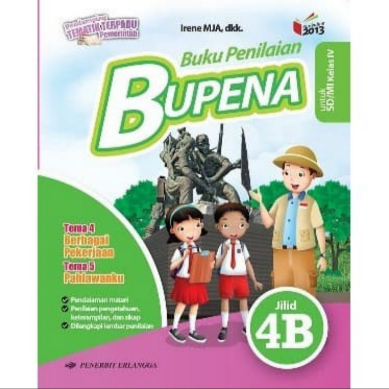 BUKU BEKAS BUPENA KELAS 4B SD ERLANGGA K13 REVISI