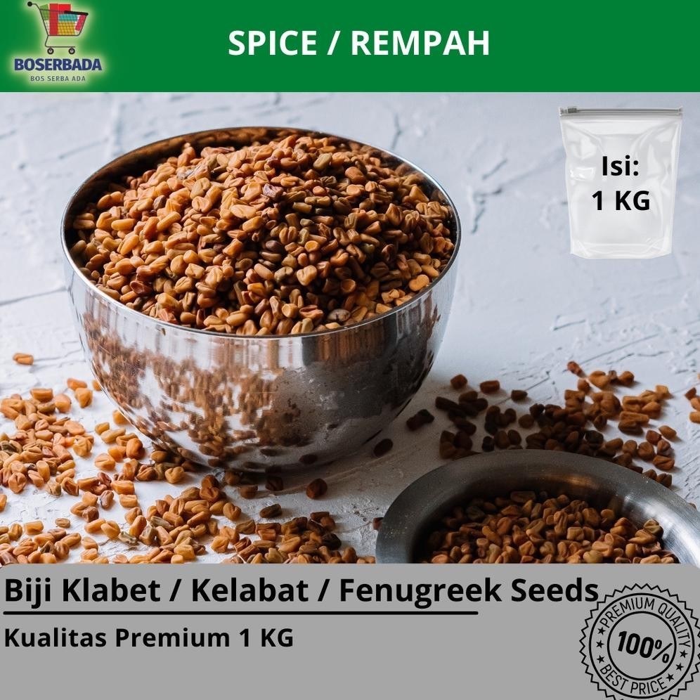 

BN Biji Klabet / Kelabat / Fenugreek Seeds 1 KG / Methi / Hulbah TERLARIS