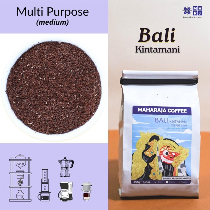 

Kopi Arabika Bali Kintamani 1Kg Econo Pack Maharaja Coffee