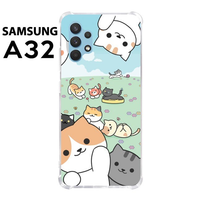 Casing Case Samsung A32 Softcase Anticrack Motif Kucing 32