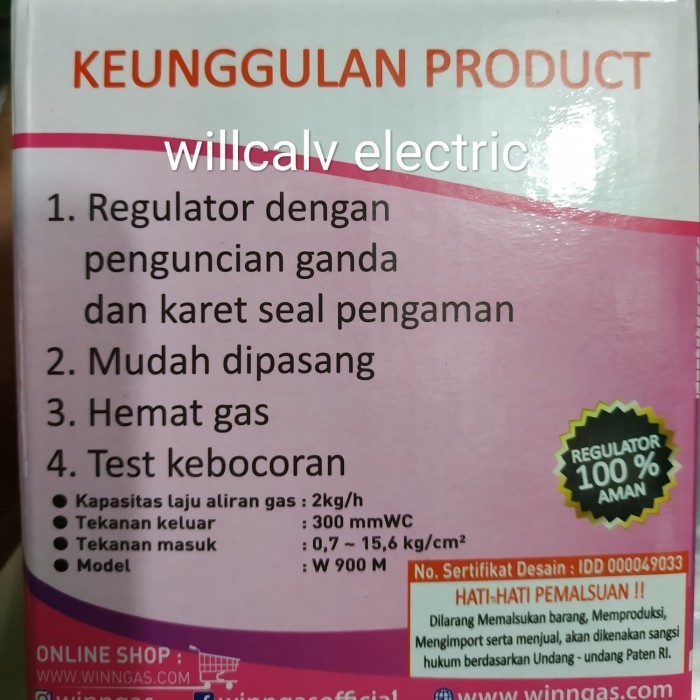 Regulator Winn Gas W900 W 900 - Regulator Gas Winn Gas W900 W 900