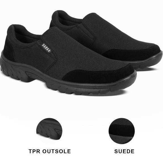 Sepatu Slip On Pria V 46312 Brand Varka Warna Hitam
