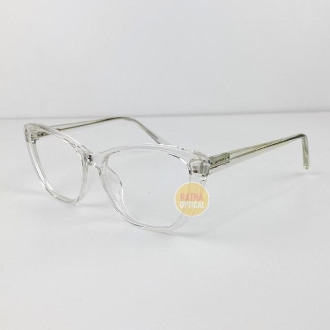 Frame Kacamata Wanita Cat Eye Ro 7003 Lensa Minus Bening
