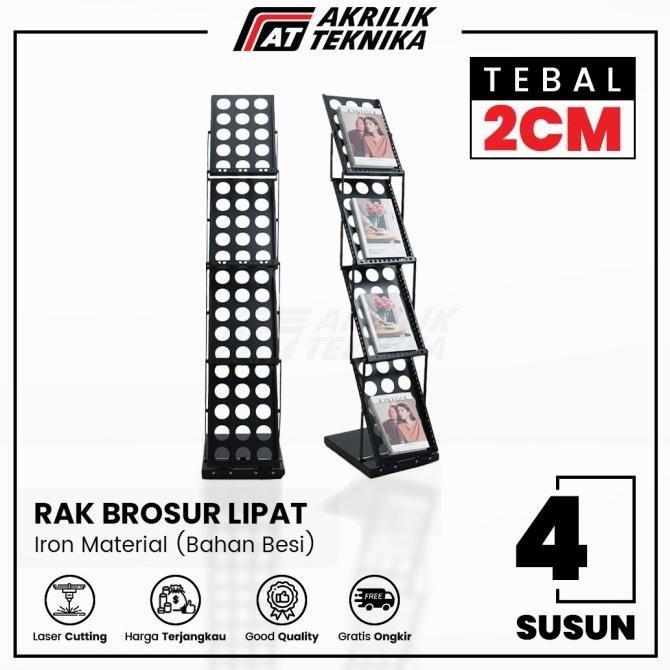 

Rak Brosur Lipat 4 Susun / Rak Susun Brosur Besi / Rak Display Majalah Kualitas Premium