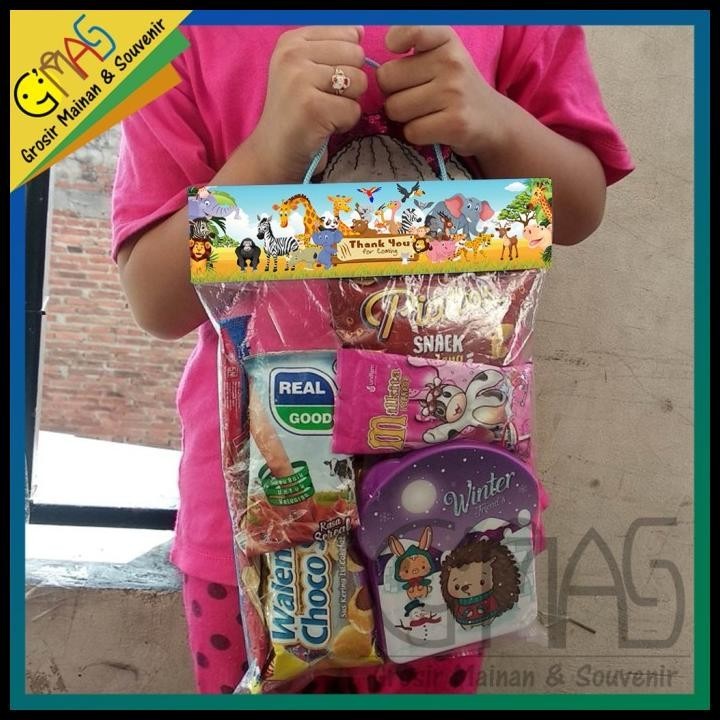 

TERMURAH 10PCS LABEL KARAKTER ANIMAL ZOO + PLASTIK SNACK ULTAH UK. 20X35 CM !
