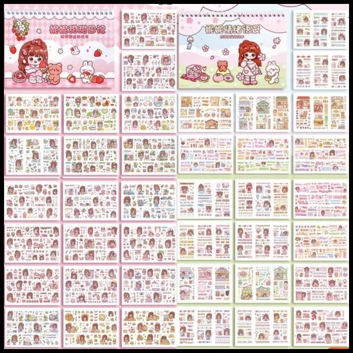 

DISKON DIY CUTE STICKER BOOK 1000PCS BUKU STICKER PET DIY DIARY STICKER !!!!!