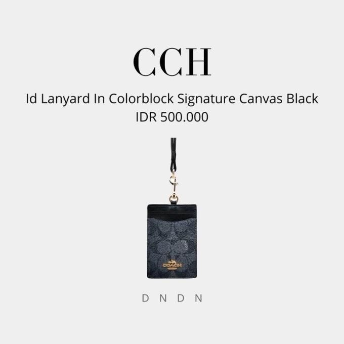 

Id Lanyard In Colorblock Signature Canvas Black Kualitas Premium