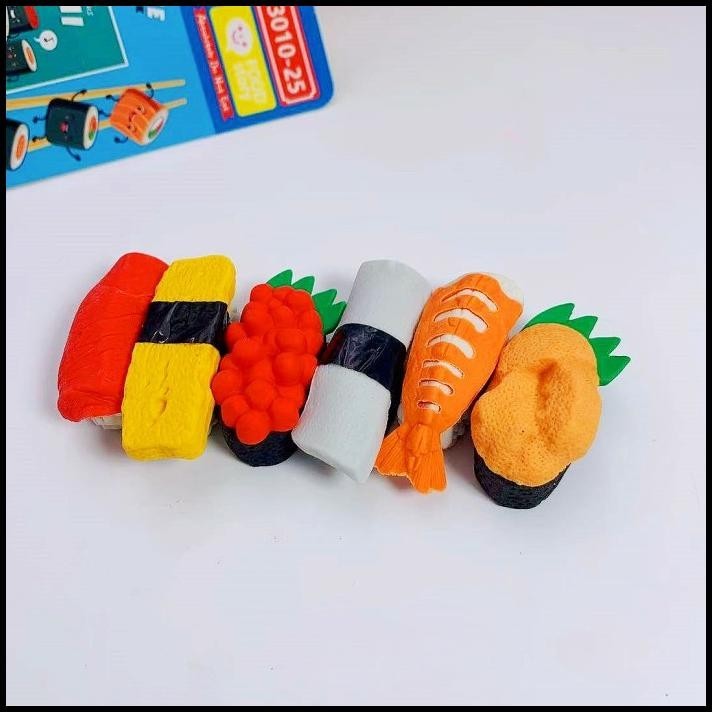 

GRATIS ONGKIR PENGHAPUS SUSHI 1 SET ISI 6 PCS SETIP STIP HAPUSAN PENSIL MAKANAN JEPA !!!!