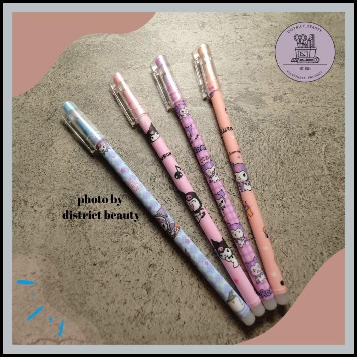 

DISKON 12 PCS PULPEN HAPUS KUROMI LUCU PEN GEL HAPUS TINTA HITAM KARAKTER CUT !!