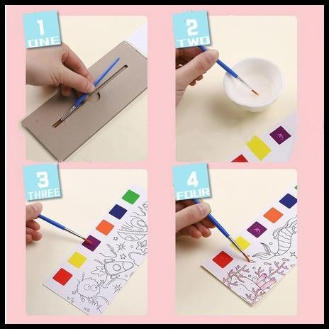 

BEST DEAL WATERCOLOR PORTABLE COLORING PAPER - MAINAN CAT AIR KERTAS COLORING !!!!!!