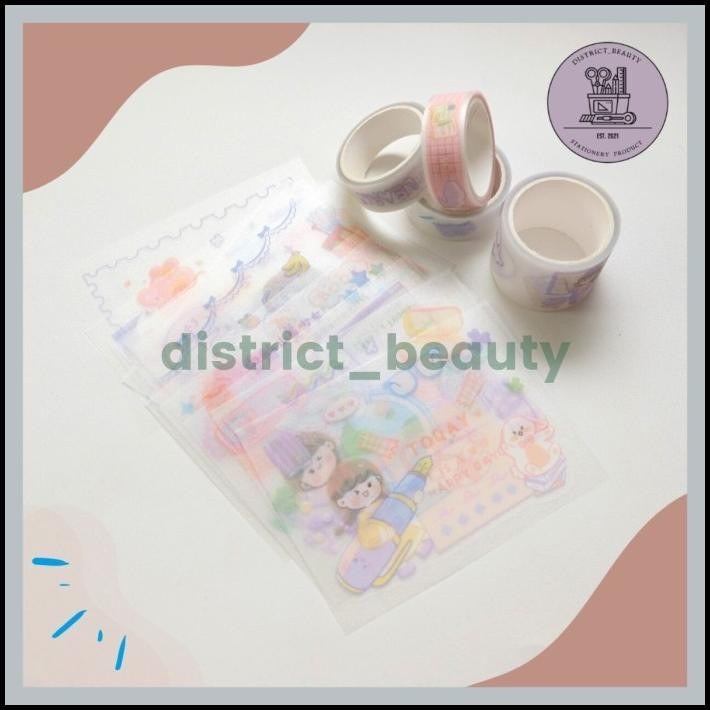 

TERMURAH PAKET STIKER SOLATIP PEREMPUAN WASHI TAPE STICKER SOL AESTHETIC