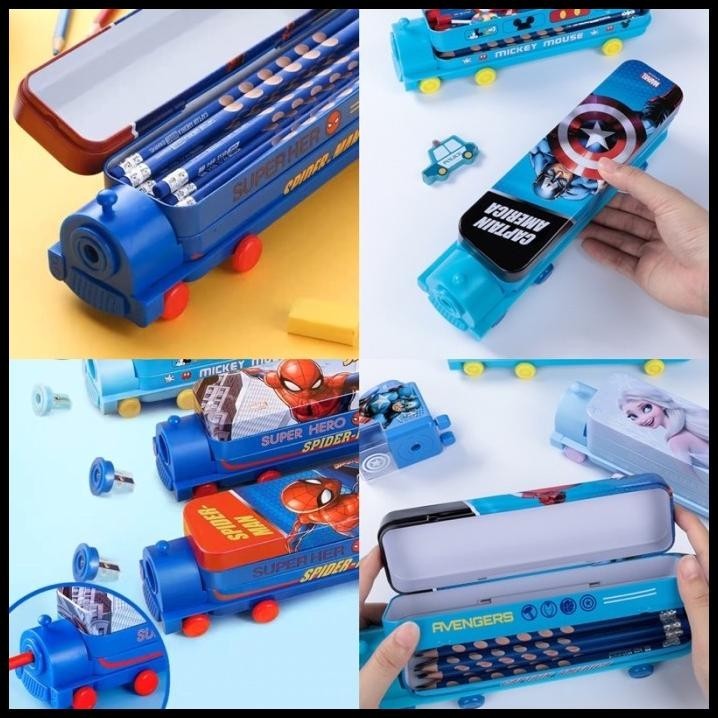 

TERMURAH DISNEY PENCIL CASE TRAIN SHAPE TWO LAYERS KOTAK PENSIL BENTUK KERETA !