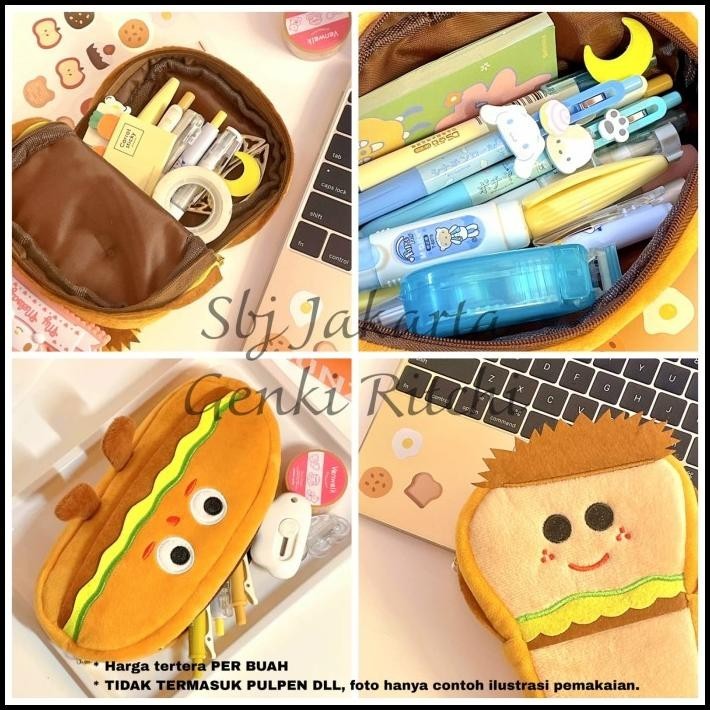 

DISKON TEMPAT PENSIL KAIN KOTAK PENSIL PENCIL CASE KARAKTER ROTI BURGER LUCU