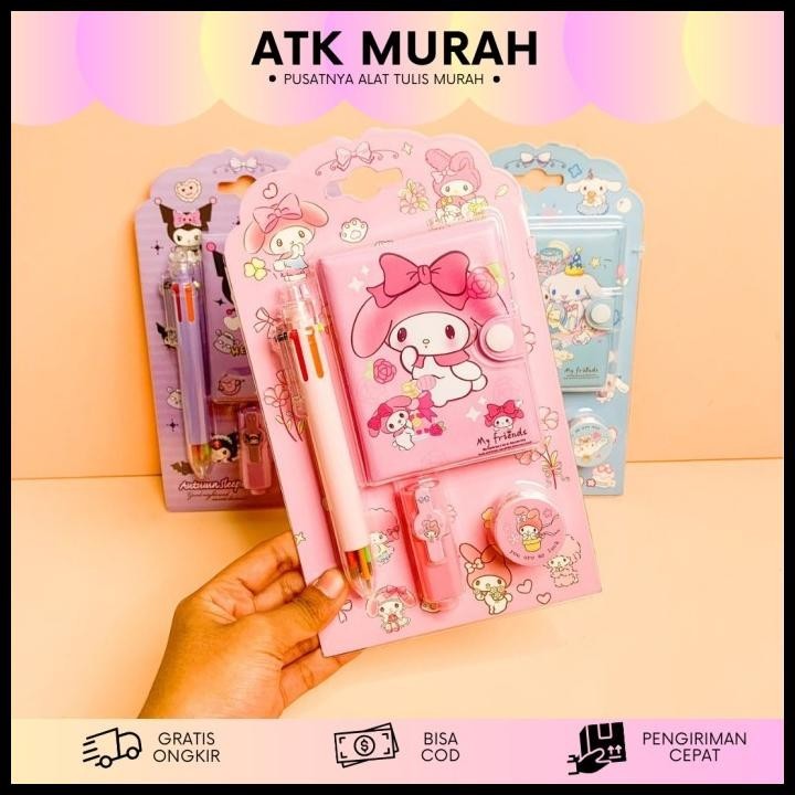 

BEST DEAL SET ALAT TULIS 4 IN 1 SANRIO SAT-1259 ALAT TULIS PERLENGKAPAN SEKOLAH TERJANGKAU COD
