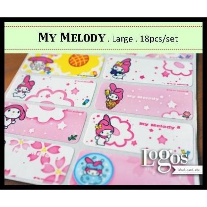 

HOT DEAL MY MELODY LARGE LABEL NAMA WATERPROOF. STICKER SANRIO PINK RABBIT GIRL !!!!!