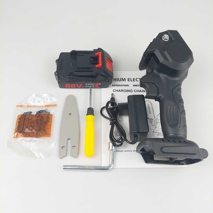 Gergaji Mesin Cordless Gergaji Potong Rantai Gergaji Listrik Tangan