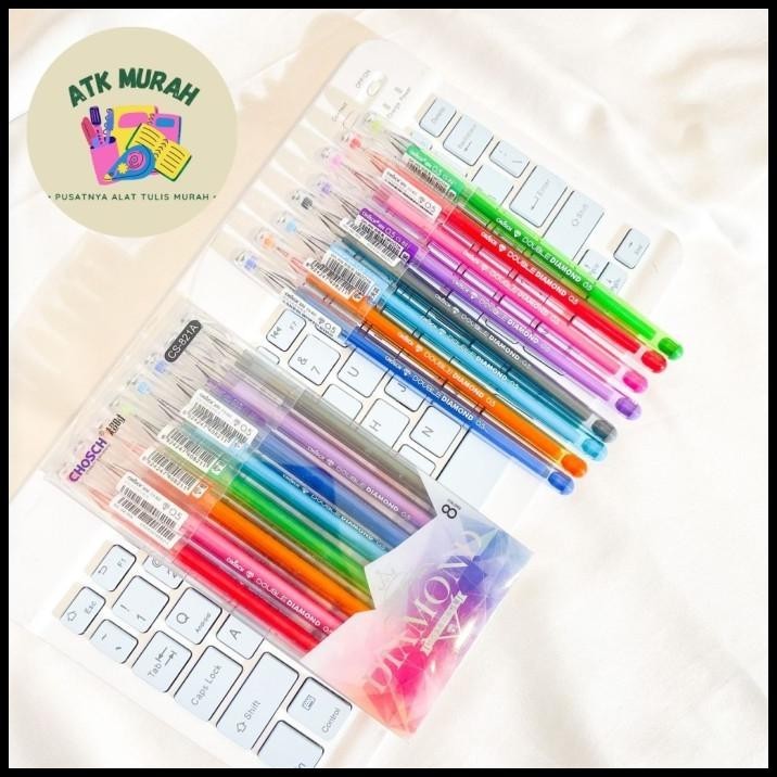 

BEST DEAL PULPEN 1 SET ISI 8 PEN DIAMOND CS821A NEUTRAL COLOR PEN PENA BALLPOINT !!!!!!!