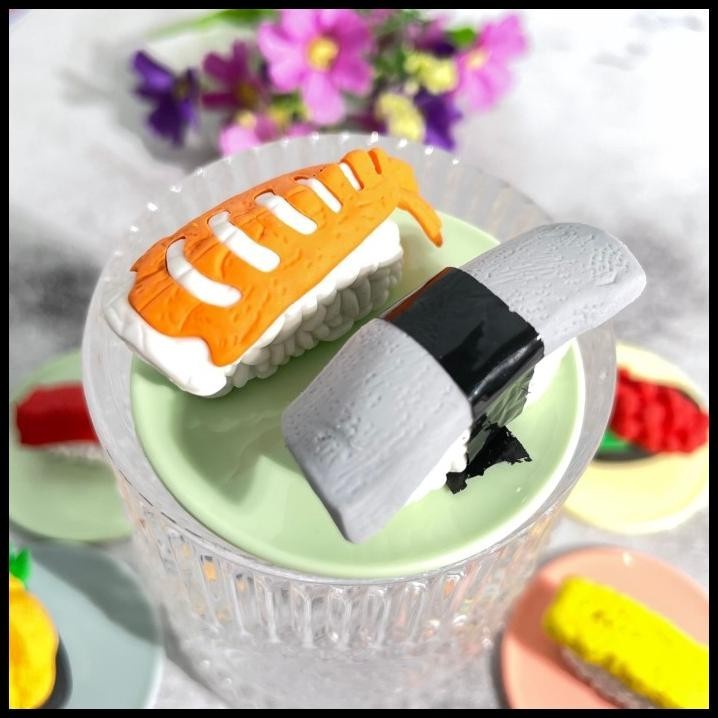 

TERMURAH TERMURAH!! 1 SET PENGHAPUS SUSHI LUCU ISI 6 HAPUSAN GROSIR PENGHAPUS !!