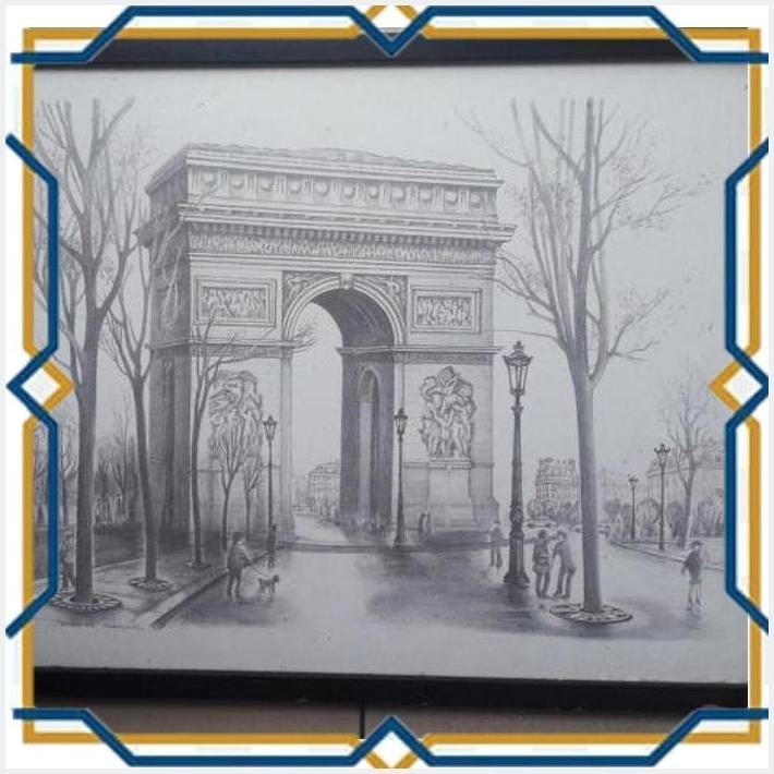 

[JBJ] SKETSA PENSIL MONUMEL ARC DE TRIOMPHE DI PERANCIS