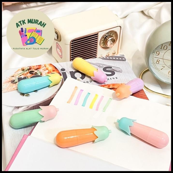 

HOT DEAL HIGHLIGHTER SET ISI 6 PCS TERONG BENTUK SAYUR BUAH LUCU KADO UNIK WARN