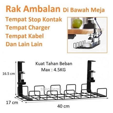 

Desk Mount Cable Management Tray Eyota C80 Rak Penyimpanan Kabel Kualitas Premium