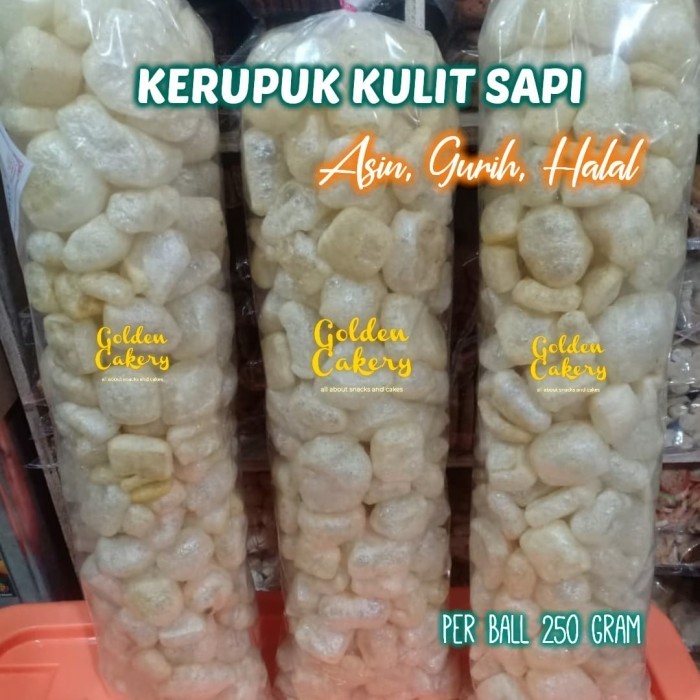 

Kerupuk Kulit Sapi / Krupuk Jangek/ Krupuk / Rambak/ Kerupuk 250 Gram