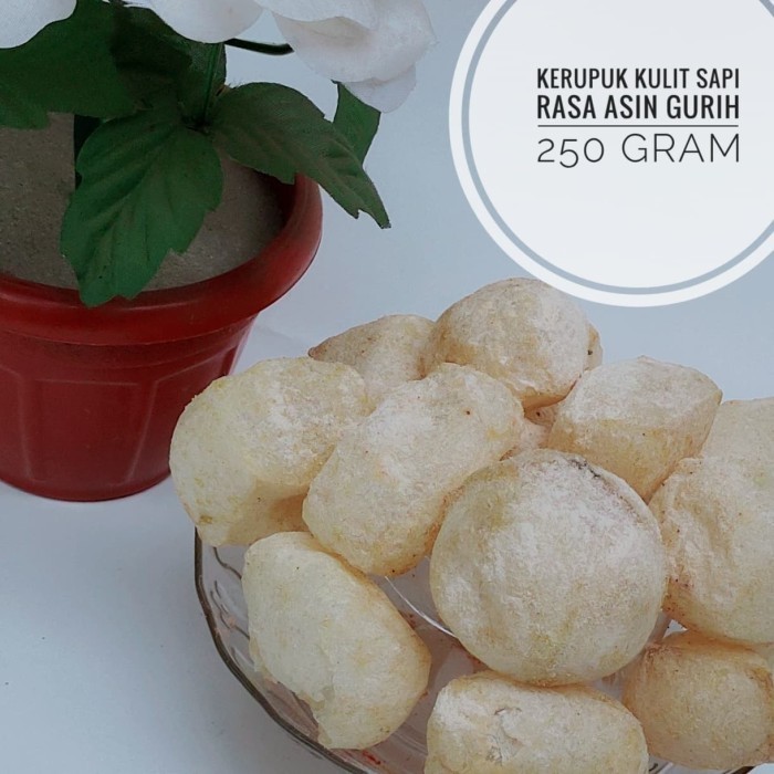 

Kerupuk Kulit Sapi Matang Rasa Asin Gurih 250 Gr / Krupuk Rambak