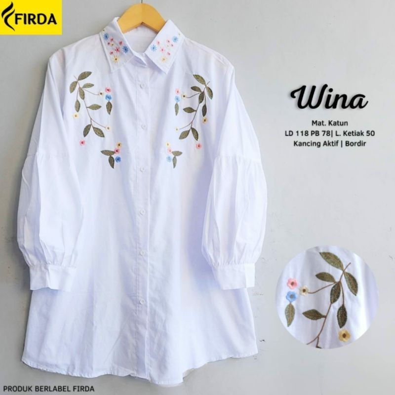 Wina ld 120 Blouse Putih JUMBO by Firda