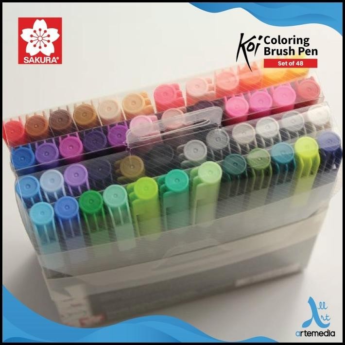 

BRUSH PEN SAKURA KOI COLORING BRUSH PEN SET 48 PENA KUAS WARNA