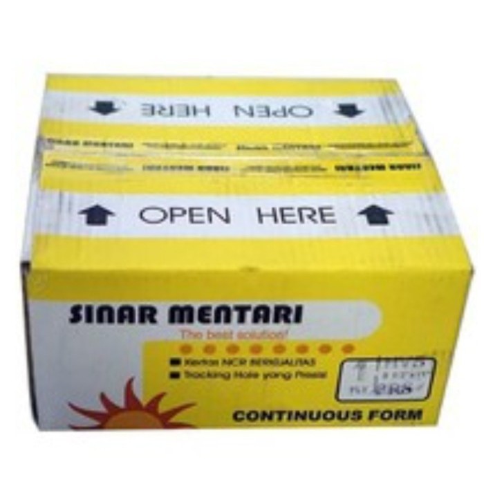 

1 Ply: 2 Prs Kertas Continuous Form Sinar Mentari 9 1/2" X 11