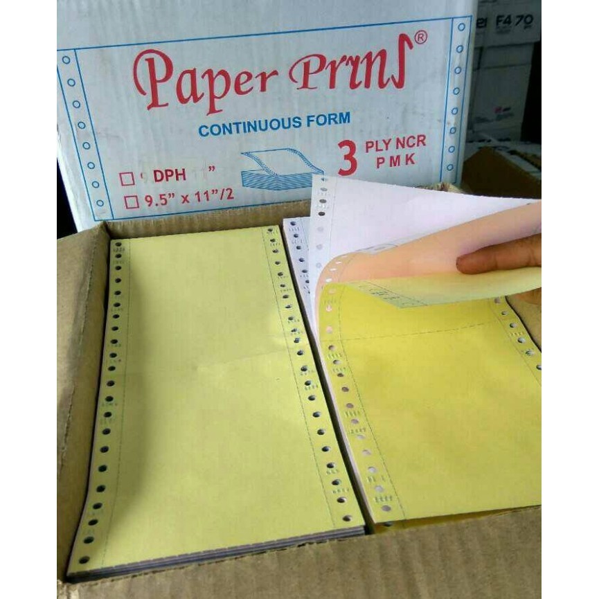 

Continuous Form Paper Pryns 9.5X11"/4 Dph 3Ply