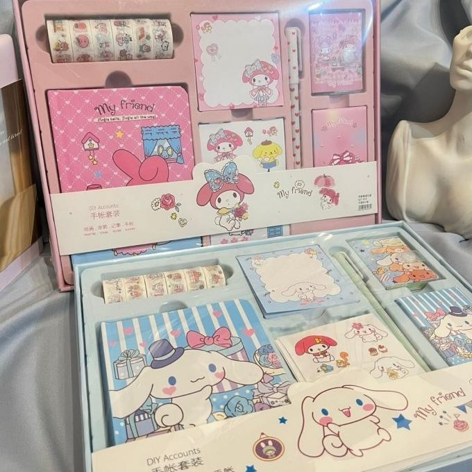 

PAKET JURNAL 7 IN 1 MELODY CINNAMOROLL FREE BOX SUPER CUTE TERLENGKAP