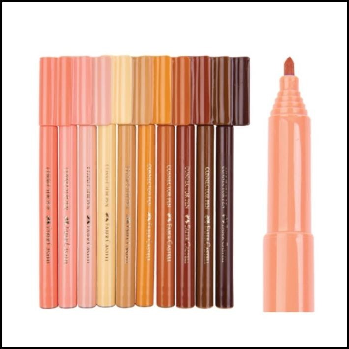 

BEST DEAL CONNECTOR PEN 10 WARNA SKIN TONE FABER CASTELL !!!