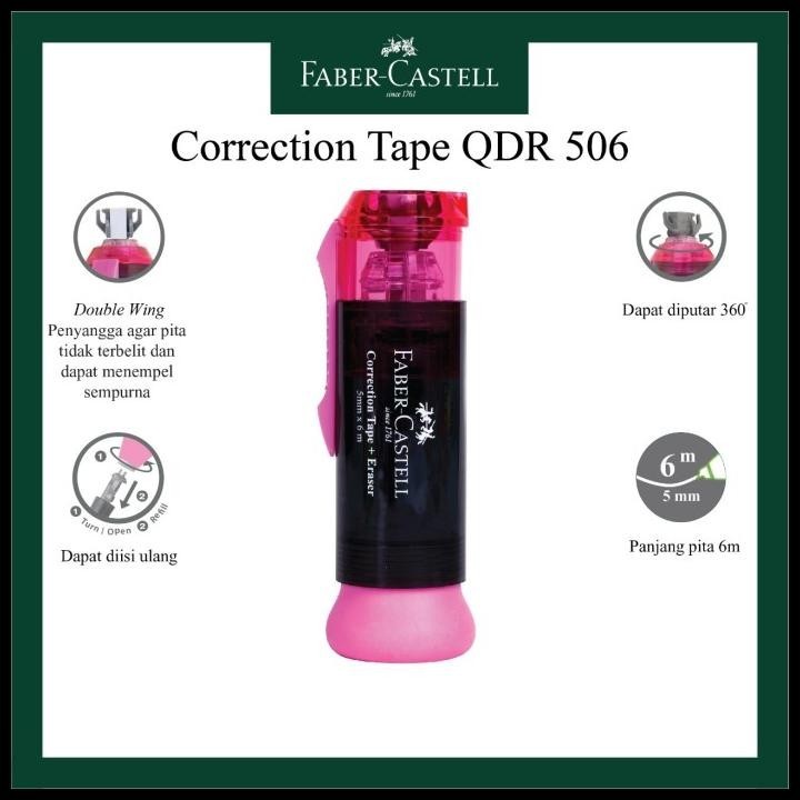 

GRATIS ONGKIR CORRECTION TAPE / TIPEX KERTAS FABER CASTELL QDR-506 !!!!