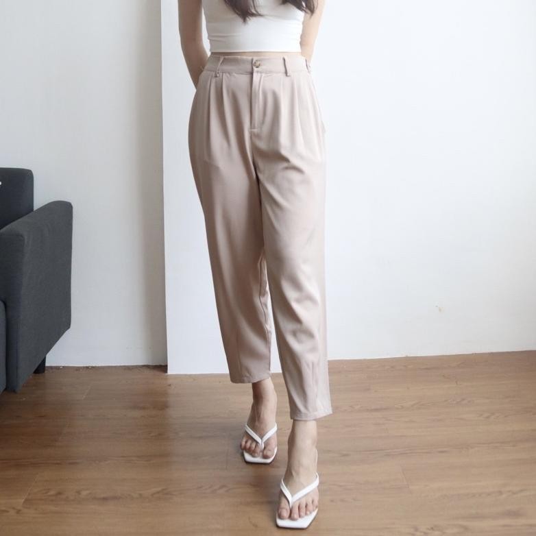 Celana Kulot Jumbo Wanita Nara Basic Highwaist Culotte Pants Bahan Premium