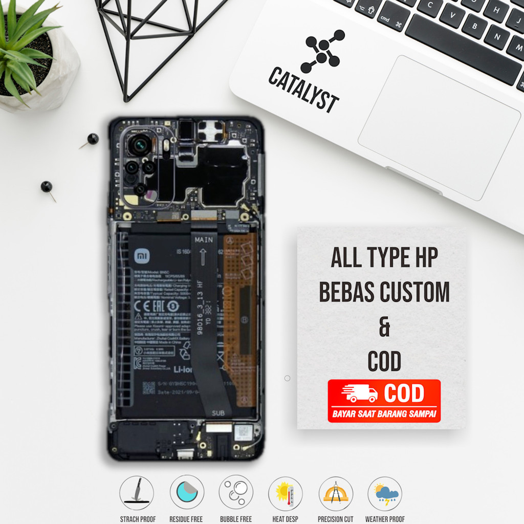 (Buy 1 Get 2) Garskin Skin Redmi Note 10 10s Fullbody mesin teardown Kode - V4ZW - Bisa custom - Sti