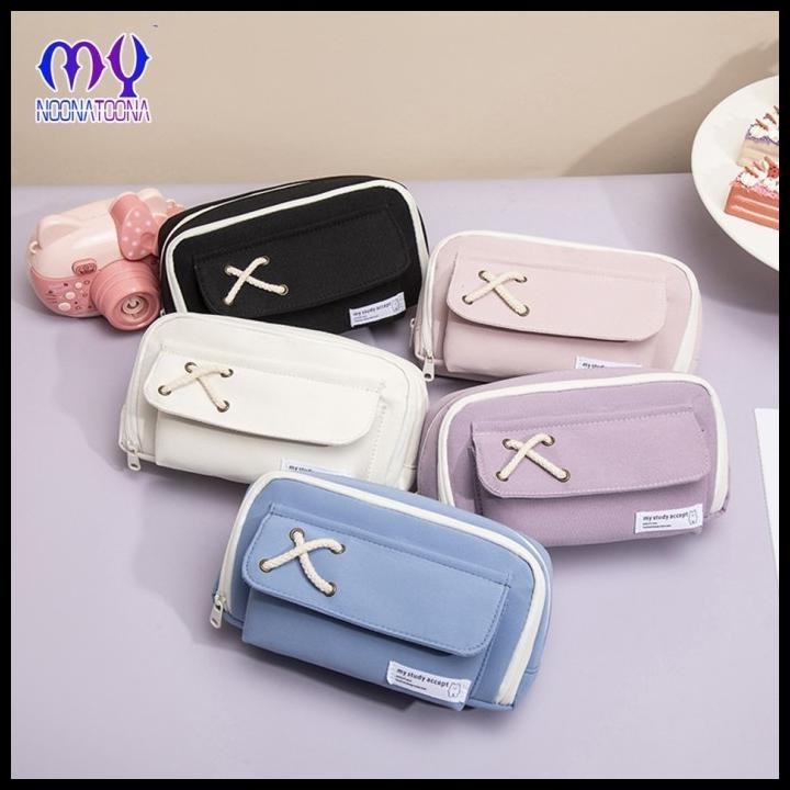 

BEST DEAL TEMPAT PENSIL ANAK AKSEN PITA SILANG KOTAK PENSIL BESAR 2 RESLETING !!!