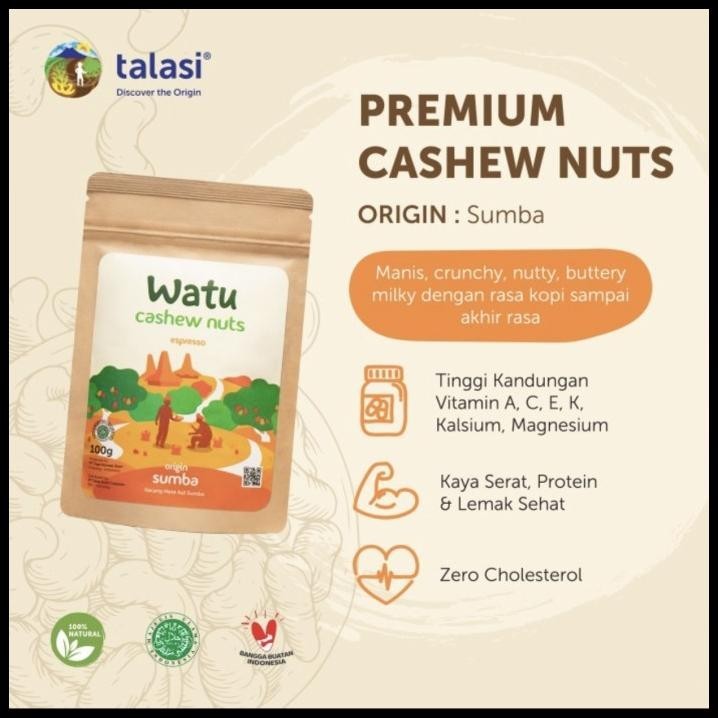 

GRATIS ONGKIR WATU PREMIUM CHASEW NUTS KACANG METE ASLI SUMBA 100 GRM !!