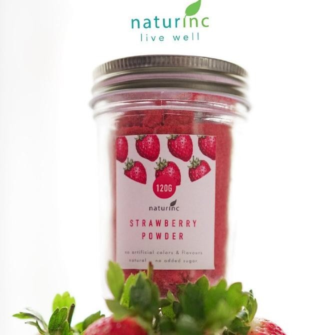 

READY STOCK NATURINC, STRAWBERRY POWDER BUBUK STROBERI VITAMIN C !!!!!