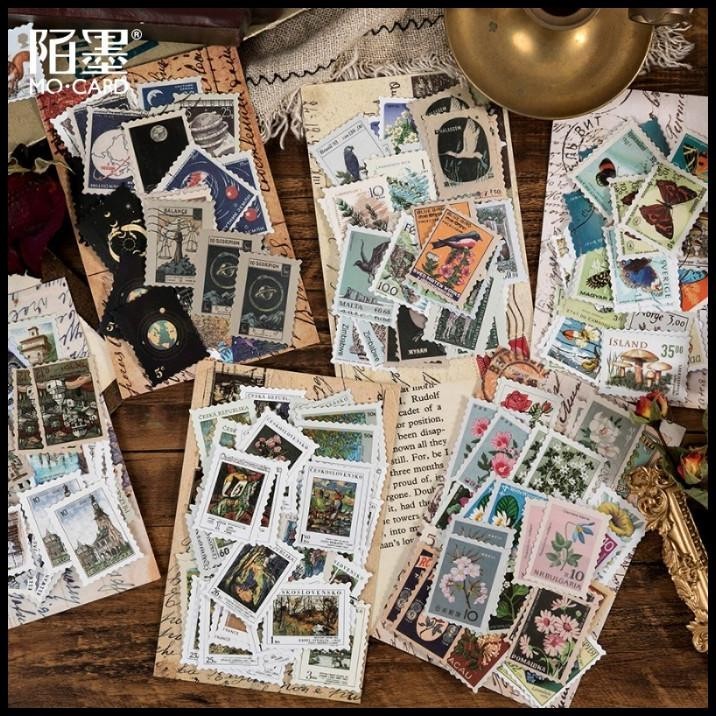 

HOT DEAL 46 PCS STICKER PERANGKO STAMPS STIKER SCRAPBOOK JOURNAL PLANNER 098 !!