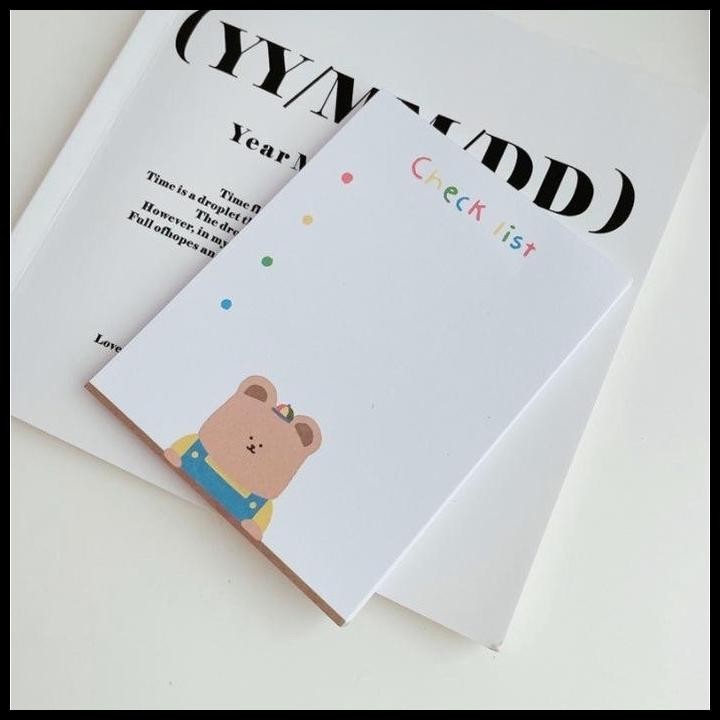 

BEST DEAL MEMOPAD BEAR CHECK INS BERUANG LUCU TEAR NOTEPAD ISI 50 LEMBAR !!!!!