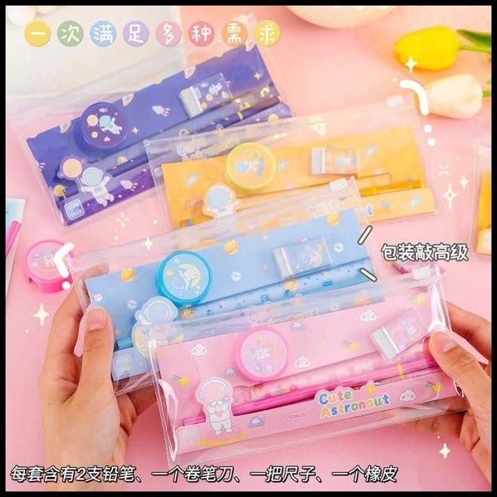

TERMURAH DOS ALAT TULIS SET MINI ANAK SEKOLAH ALAT TULIS 5 IN 1 KARAKTER !!
